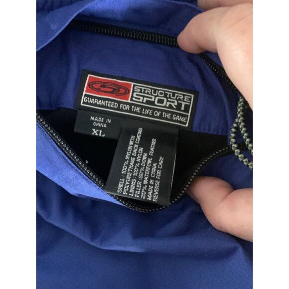 Structure Sports reversible puffer jacket men’s size XL blue black - Picture 4 of 7